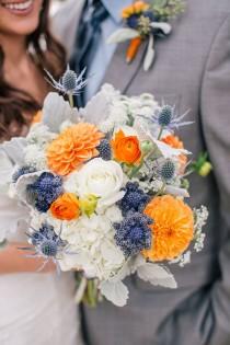wedding photo - A Rustic Blue And Orange Wedding By Sarah Rose Burns Photography