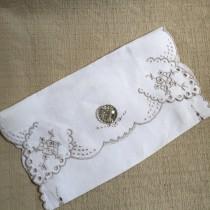 wedding photo - Handmade Boudoir or Keepsake Bag Made from Vintage Linen
