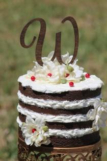 wedding photo - Monogram Wedding Cake topper - Wooden cake topper - Personalized Cake topper