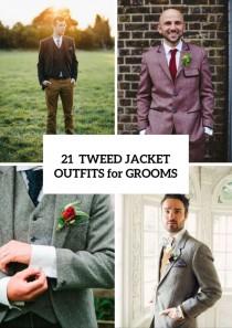 wedding photo - 21 Classy Tweed Jacket Outfits For Grooms - Weddingomania