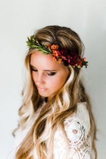 wedding photo - Rustic Fall Flower Crown