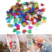 wedding photo - 200Pcs Multicolor Wedding Sparkle Love Heart Confetti Table Decoration