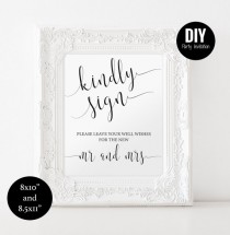 wedding photo -  Guest book sign printable Instant Download 