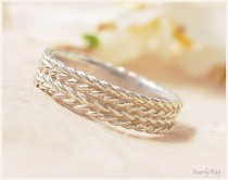 wedding photo - Braided Wedding Ring - Sterling Silver braided ring, Braided promise ring, Braided anniversary ring, Braided everyday ring, Meaningful ring