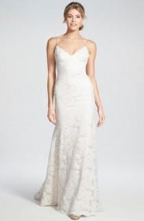 wedding photo - Convertible Cap Sleeve Lace Wedding Gown