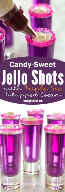 wedding photo - Candy-Sweet Jello Shots With Triple Sec Whipped Cream