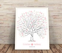 wedding photo - Printable wedding Tree, wedding tree printable, hand drawn Wedding Tree, fingerprint tree, Wedding Guest Book, Wedding Trees, wedding
