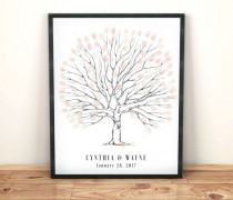 wedding photo - Finger print trees, personalised wedding gift, wedding tree printable, wedding guest book, customised wedding gift, personalised tree
