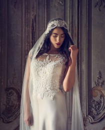 wedding photo - Ivory Juliet Cap Veil ,Vintage Bridal Veil, Chapel Length Veil, Waltz Lenth Veil, Ballet Length Veil, Showstopping Dramatic Wedding Veil