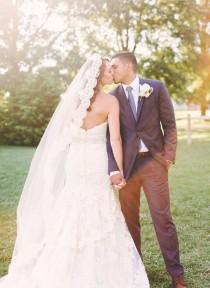 wedding photo - Mantilla Lace Wedding Veil