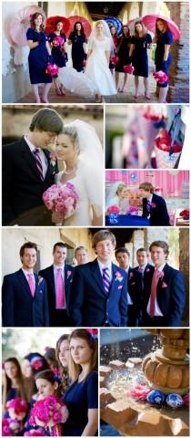wedding photo - Wedding Colors: Fuchsia And Blue