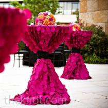 wedding photo - Magenta Patio Tables