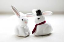 wedding photo - Wedding Cake Topper, Bunnies, Love Rabbits, Bunny Cake Topper