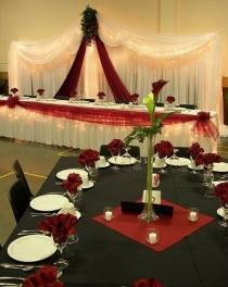 wedding photo - Unique Red Wedding Flower Centerpieces - The Wedding Specialists