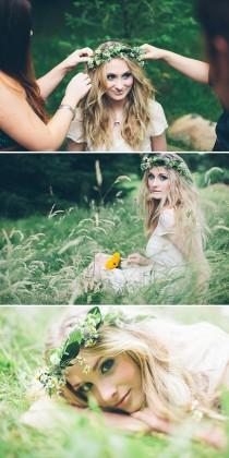 wedding photo - Fresh Flower Crown And Hair Ideas For Your Wedding Day And Bridal Style.