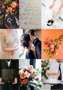 wedding photo - Bold Black & Peach Wedding Inspiration
