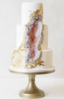 wedding photo - Geode Wedding Cakes Are The Latest Craze And They Totally Rock