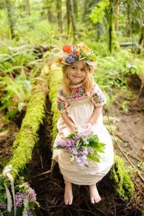 wedding photo - Adorable Bohemian Flowergirl