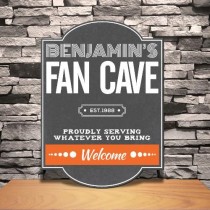 wedding photo - Personalized Fan Cave Tavern Sign