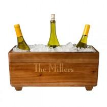 wedding photo - Personalized Wooden Wine Trough