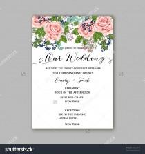 wedding photo - Wedding invitation with wreath of roses