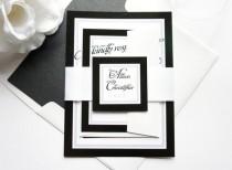wedding photo -  Black and White Wedding Invitation - SAMPLE SET