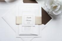 wedding photo -  Champagne Wedding Invitation - SAMPLE SET
