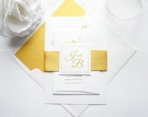 wedding photo -  Gold Wedding Invitation - SAMPLE SET