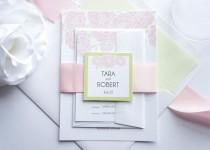 wedding photo -  Pink Floral Wedding Invitation - SAMPLE SET