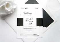 wedding photo -  Simple Black Wedding Invitation - SAMPLE SET