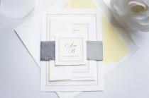 wedding photo -  Yellow and Gray Wedding Invitation - SAMPLE SET