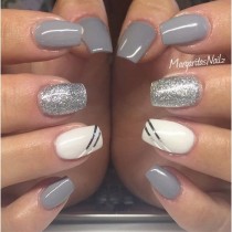 Grey And Silver By MargaritasNailz From Nail Art Gallery wedding photo - Grey And Silver By MargaritasNailz From Nail Art Gallery