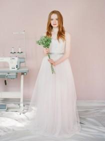 wedding photo - Marie // Polka dot wedding dress / Pink wedding dress / Princess wedding gown / Colored wedding dress / Coloured wedding gown / Rose wedding