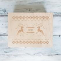 wedding photo - Christmas gift Box, 3 styles, wooden gift box, emroidery box