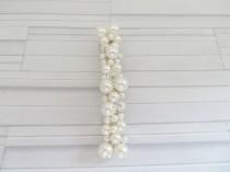 wedding photo - White pearl barrette, Swarovski pearl barrette, White wedding, Pure white barrette, Pearl barrette, White barrette, Bridal accessory,