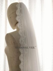 wedding photo - Boho Eyelash Lace Veil, Small Chantilly Lace Veil, Light Beach Veil in Fingertip, Waltz, Chapel and Cathedral Length, Soft Tulle Bridal Veil