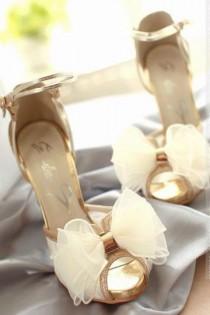 wedding photo - Lace Fish Head Sandals Wedding Shoes