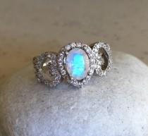 wedding photo - Statement Moonstone Ring- Unique Engagement Ring- Wedding Ring- Promise Ring- Rainbow Moonstone Ring- Sterling Silver Ring- Art Deco Ring