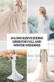 wedding photo - 34 Long Sleeve Wedding Dresses For Fall And Winter Weddings - Weddingomania