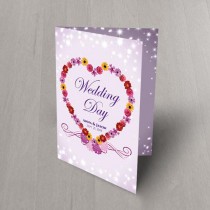 wedding photo -  Heart Flowers : Foldable Wedding Invitations