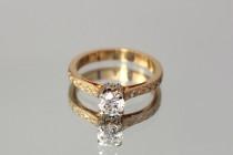 wedding photo - Gold engagement ring, Rose gold ring, Diamond ring, Diamond ring woman, Engagement ring her, White diamond ring, Sparkle diamond ring