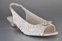wedding photo - Wedding Shoes - Women's Wedding Slingback Bridal Shoes- Lace Wedding Shoes- Womens shoes- Shoes Women's- Women's Bridal Shoes-Women'sShoes