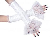 wedding photo - bridal white lace fingerless gloves, bridal gloves, bridesmaid gloves, gloves  wedding or shabby chic style, women's fingerless gloves 0410