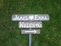 wedding photo - Personalized Wedding Signs Name Date Sign Outdoor Weddings Painted Signs Your Words Rustic Wooden Sign. Wedding Ceremony Sign Entrance