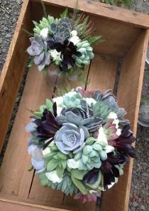 wedding photo - Succulent wedding flowers