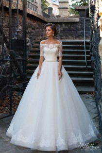 wedding photo - Aliexpress.com : Buy Sexy Off The Shoulder Ball Gown Wedding Dresses With Lace 2016 Short Sleeves Pearls Waist Appliques Bridal Gown Robe De Mariage From Reliable Dress Mary Jane Shoes Suppliers On Suzhou Babyonline Dress Factory  