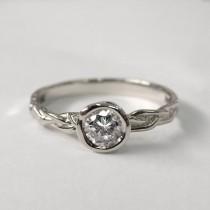 wedding photo - Braided Engagement Ring - Platinum Engagement, unisex ring, engagement ring, wedding band, celtic ring, platinum ring, 3
