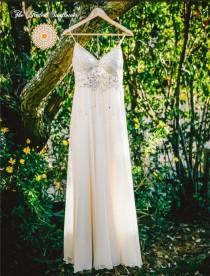 wedding photo - Bohemian Crystal Elegance Beach Wedding Dress