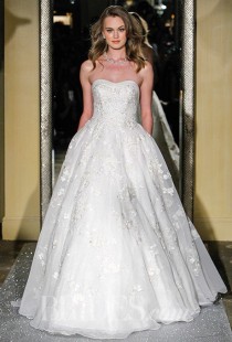 wedding photo - Oleg Cassini - Spring 2016 - Lace Floral Ball Gown - Stunning Cheap Wedding Dresses