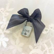 wedding photo - Love Locks Bridal Pin for Garter. Wedding Dress. Bridal Shower Gift. Something Borrowed. Something New. Something Blue. Bow.